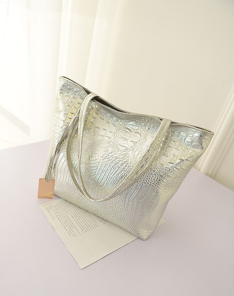Croc Grain Tote Bag