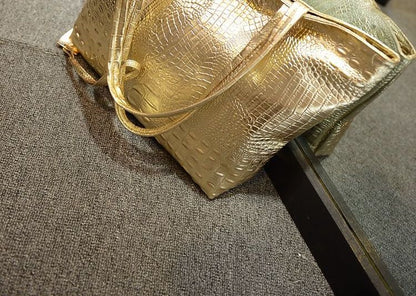 Croc Grain Tote Bag