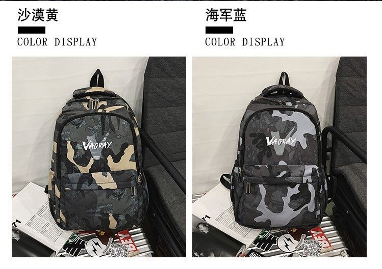 Rucksack aus Nylon mit Camouflage-Muster