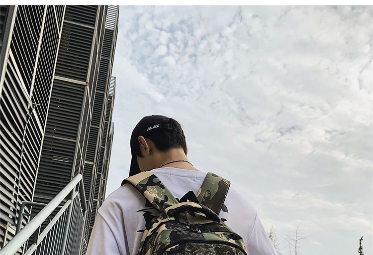 Camo Nylon Backpack