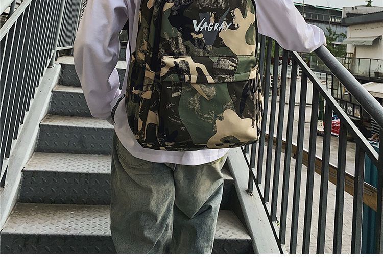 Camo Nylon Backpack