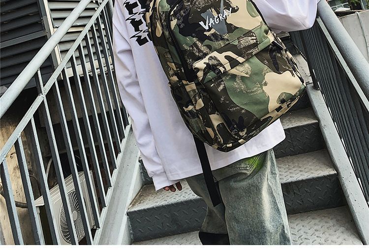 Rucksack aus Nylon mit Camouflage-Muster