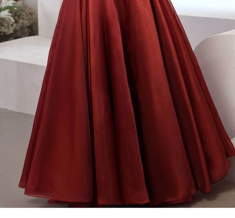 Puff-Sleeve A-Line Cocktail Dress / Evening Gown