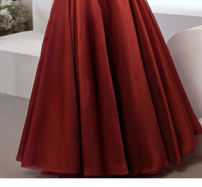 Puff-Sleeve A-Line Cocktail Dress / Evening Gown