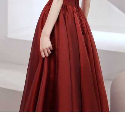 Puff-Sleeve A-Line Cocktail Dress / Evening Gown