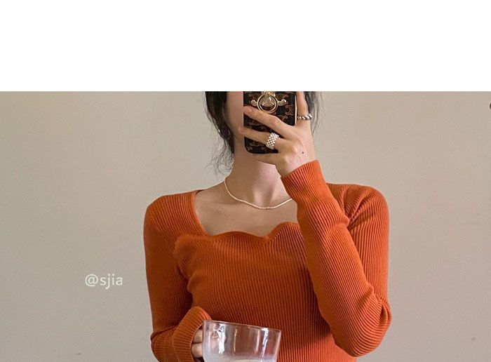 Plain Knit Top