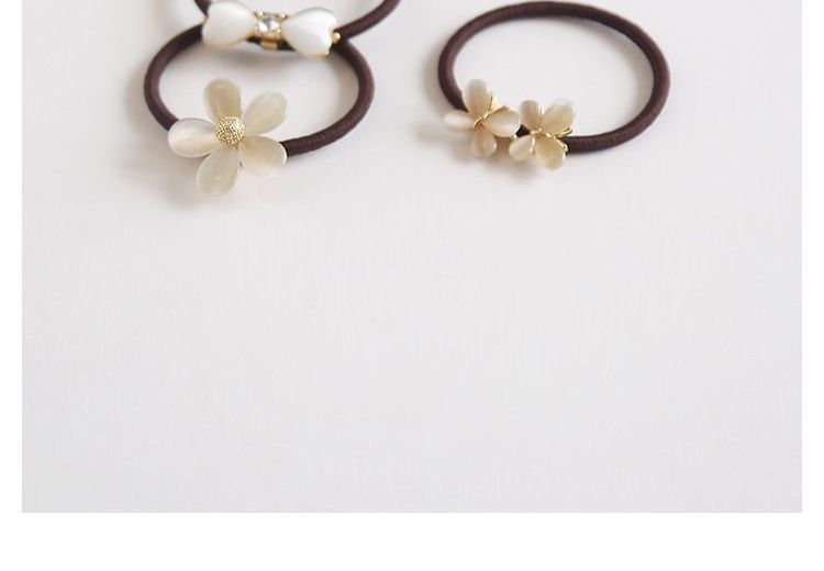 Bow / Flower Faux Cat Eye Stone Hair Tie