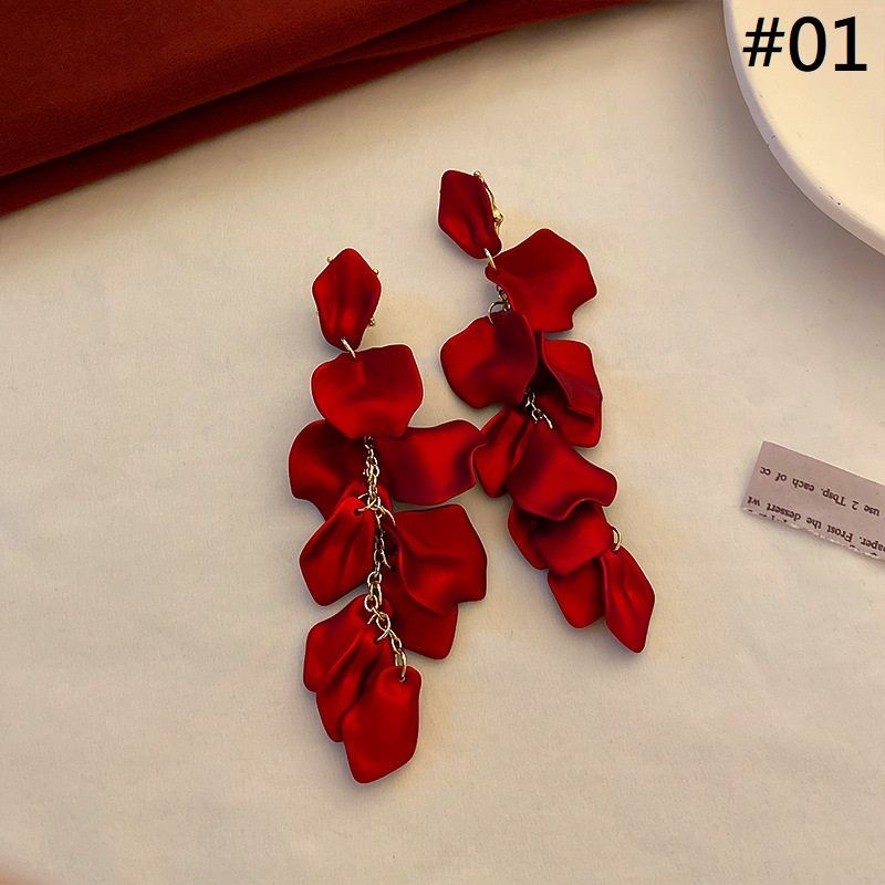 Petal / Faux Pearl / Alloy Earring (various designs)