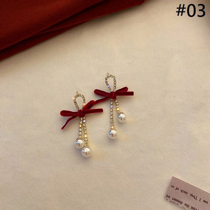 Petal / Faux Pearl / Alloy Earring (various designs)