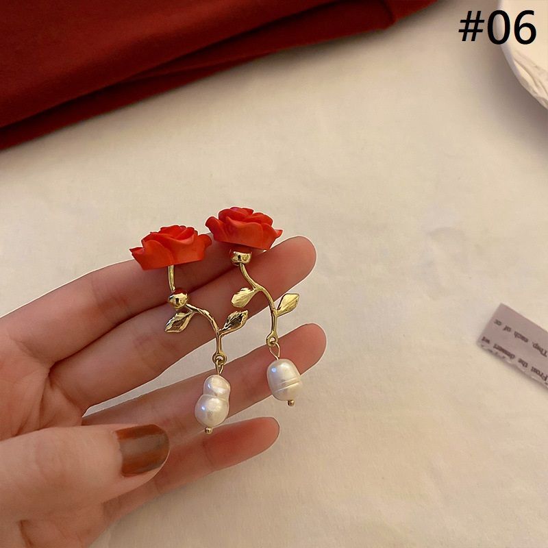 Petal / Faux Pearl / Alloy Earring (various designs)