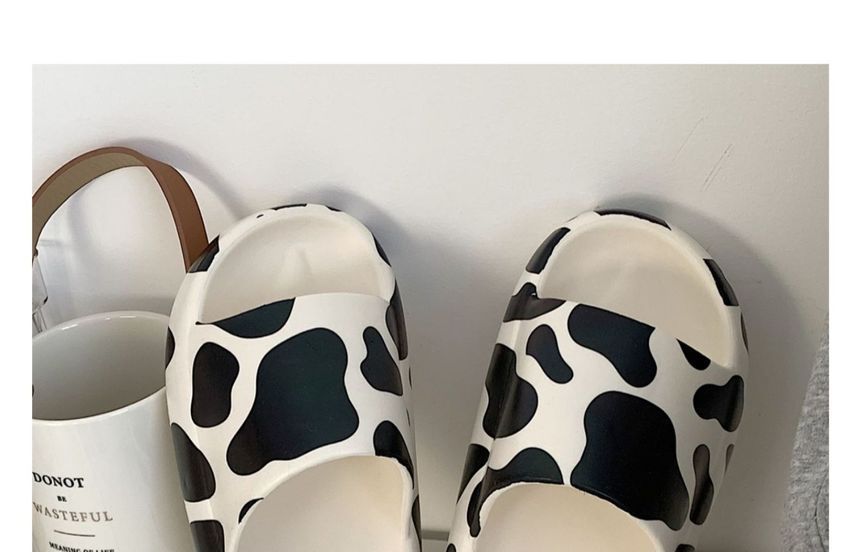 Cow Print Bathroom Slippers