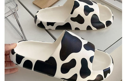 Cow Print Bathroom Slippers