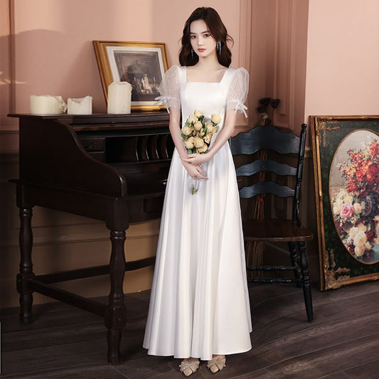 Lace Panel A-Line Cocktail Dress / Evening Gown