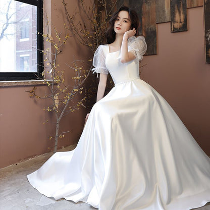 Lace Panel A-Line Cocktail Dress / Evening Gown