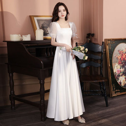 Lace Panel A-Line Cocktail Dress / Evening Gown