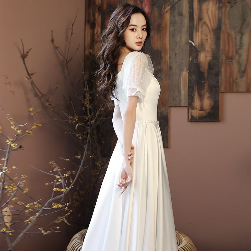 Lace Panel A-Line Cocktail Dress / Evening Gown