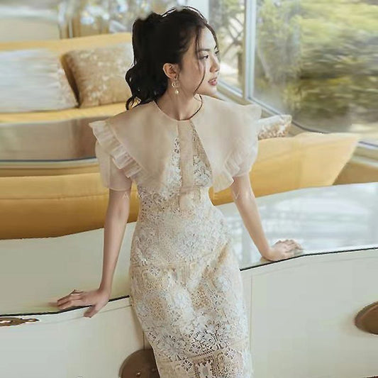 Sleeveless Lace Sheath Party Dress