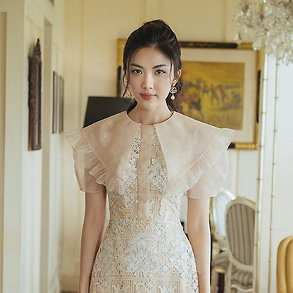 Sleeveless Lace Sheath Party Dress