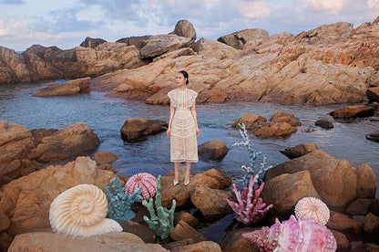 Sleeveless Lace Midi A-Line Party Dress