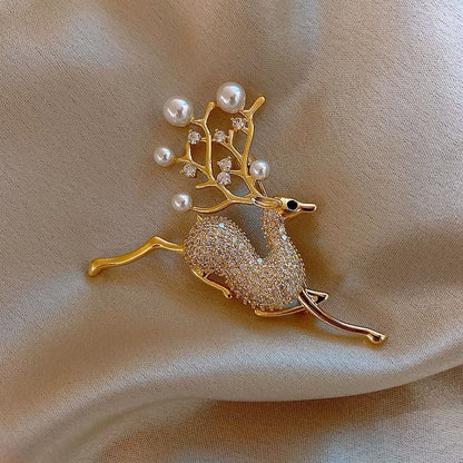 Steel Pearl Brooch