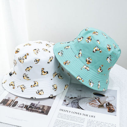 Cat Reversible Bucket Hat