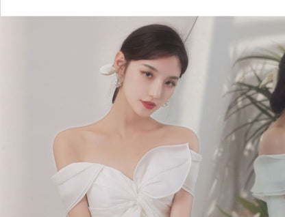 Wedding Off-Shoulder Gown A-Line Bow