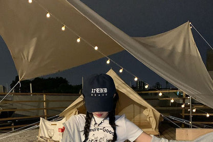 Short-Sleeve Cartoon Print Cropped T-Shirt