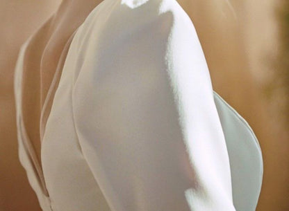 Long-Sleeve A-Line Wedding Gown