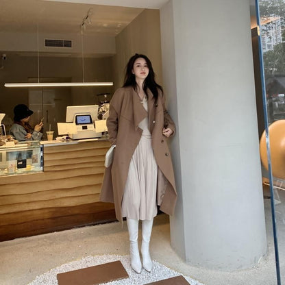 Pointy-Toe Chunky Heel Tall Boots