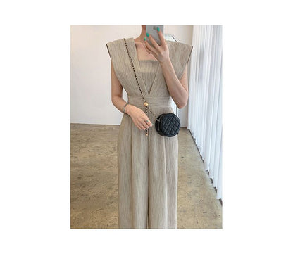 Sleeveless Wide Leg Jumpsuit