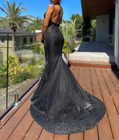 Gown Mermaid Evening Glitter
