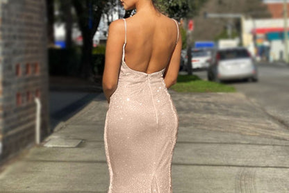 Gown Mermaid Evening Glitter