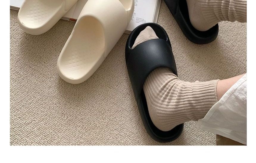 Plain Platform Home Slippers