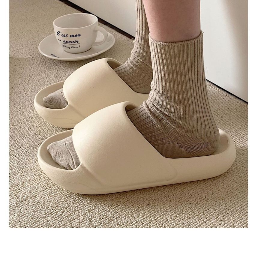 Plain Platform Home Slippers