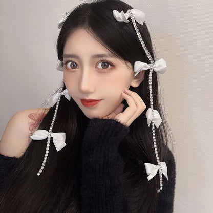 Bow Rhinestone Hair Clip