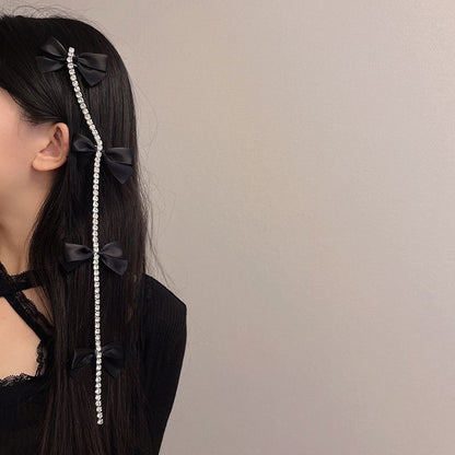 Bow Rhinestone Hair Clip
