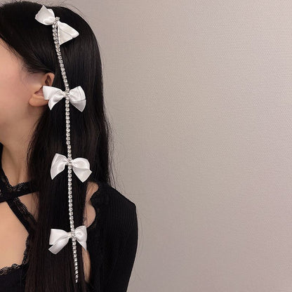 Bow Rhinestone Hair Clip