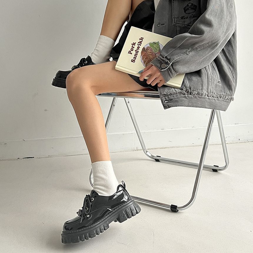 Platform Lace-Up Shoes