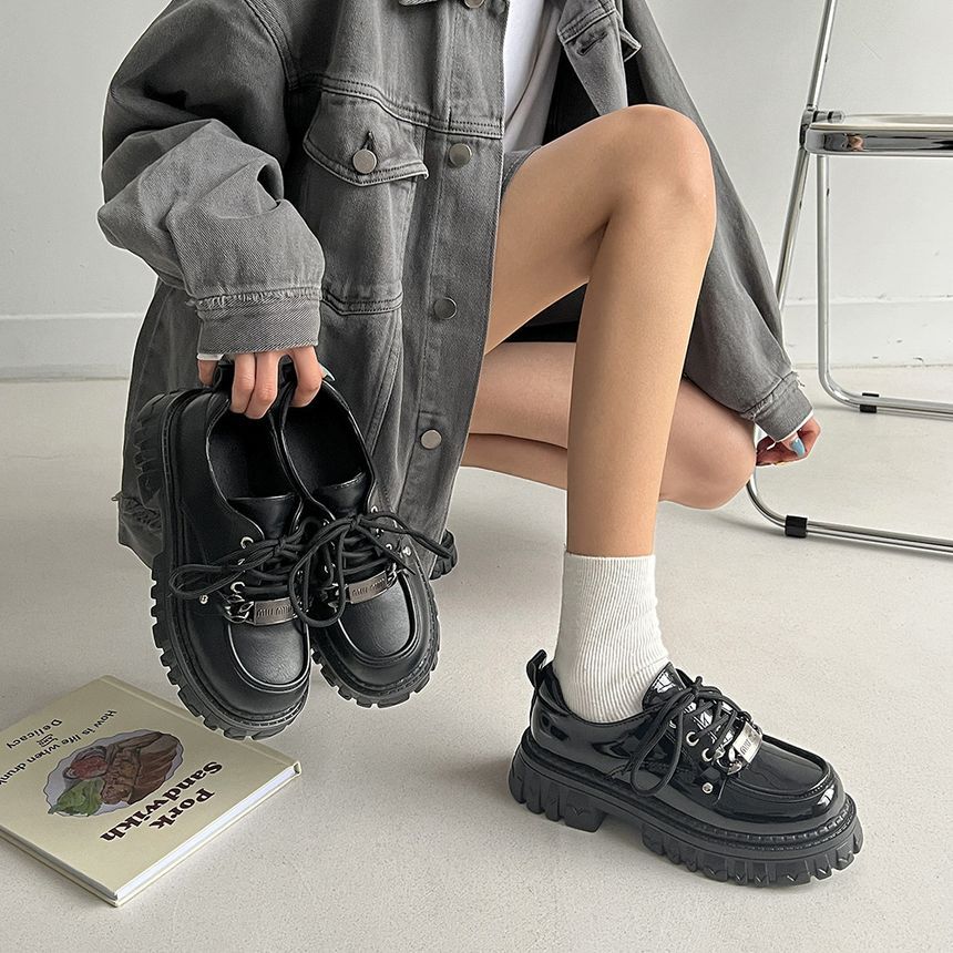 Platform Lace-Up Shoes