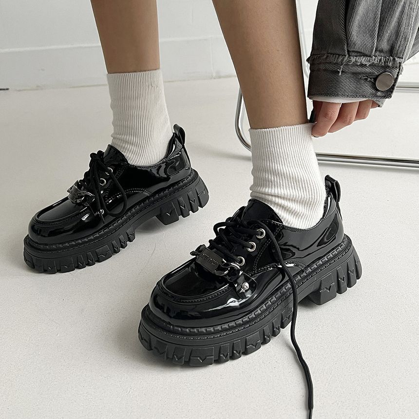 Platform Lace-Up Shoes