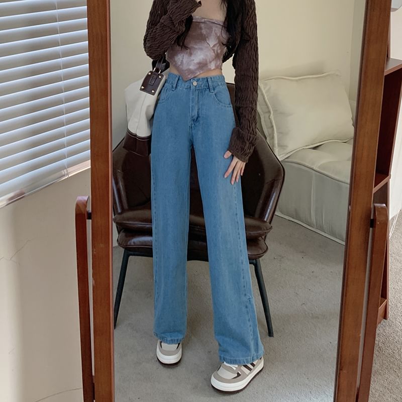 High Waist Wide Leg Jeans