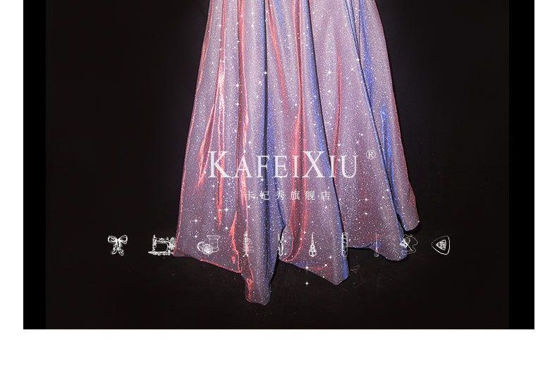 Spaghetti Strap Glitter Maxi Prom Dress