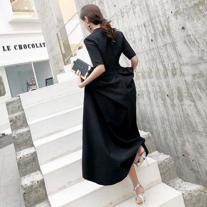 A-Line Short-Sleeve Designs) Evening (Various Tie-Front Gown