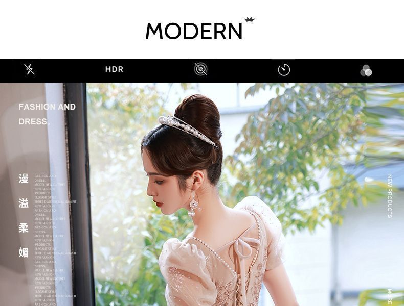 Gown Sequined Designs) Lace-Up Evening Back A-Line Puff-Sleeve (Various