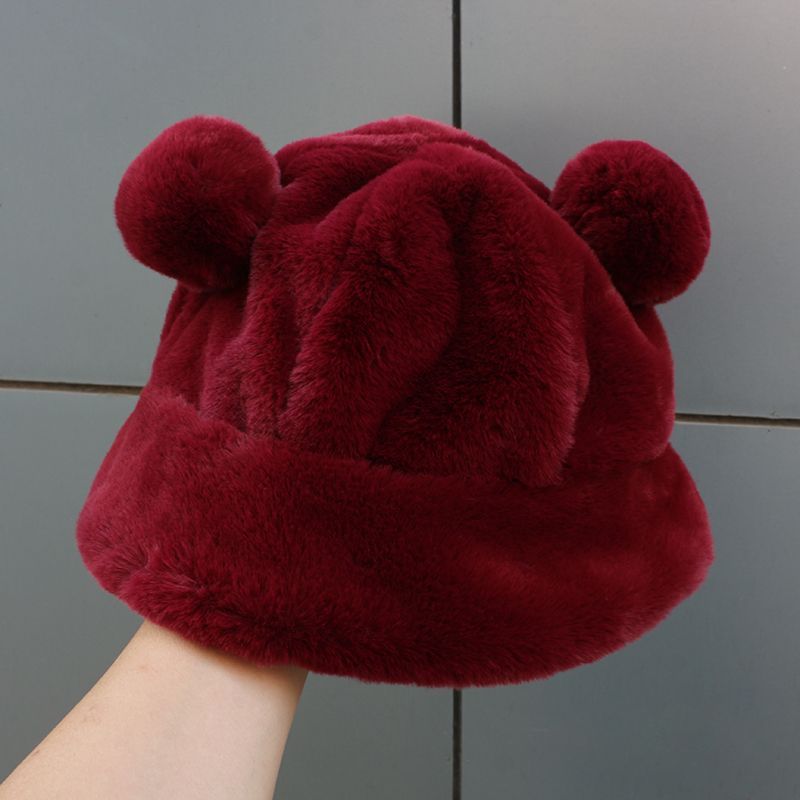 Bear Ear Chenille Bucket Hat