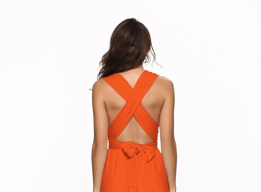 Halter Open-Back Maxi Cocktail Dress