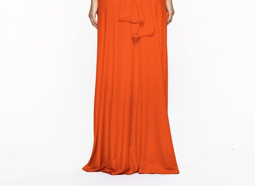 Halter Open-Back Maxi Cocktail Dress