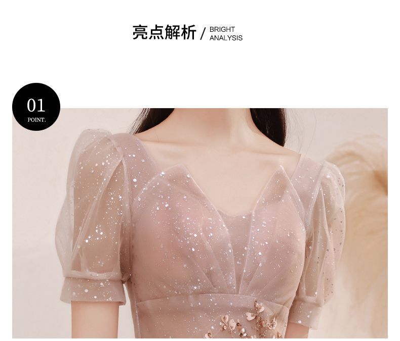 Mesh A-Line Cocktail Dress / Evening Gown