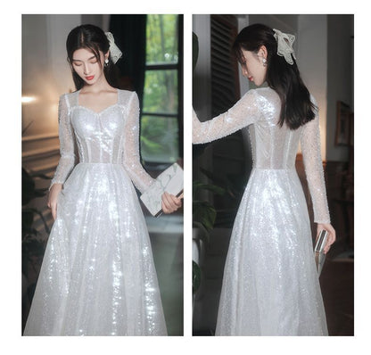 A-Line Gown Sequin Evening