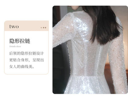 A-Line Gown Sequin Evening